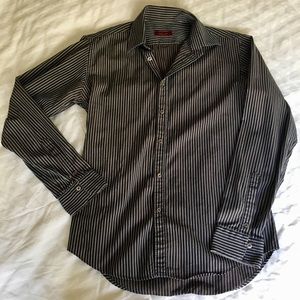 Zara Man Button-Up Long-Sleeve Shirt